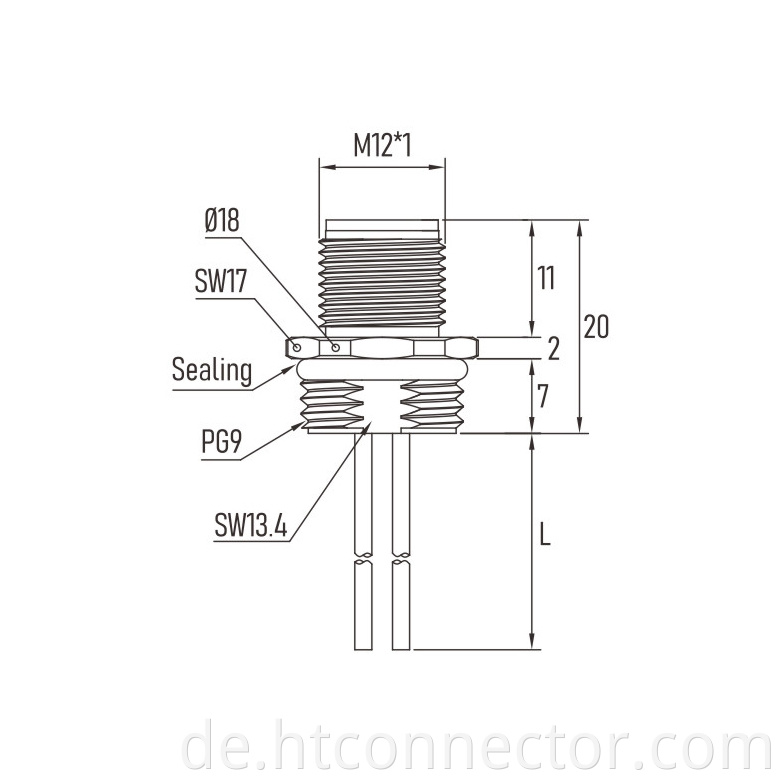 M12 3p Waterproof connector